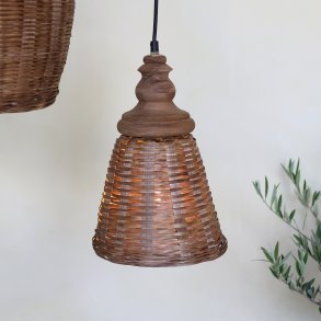 Chic Antique, Lampe i rattanflet, H32/�22 cm