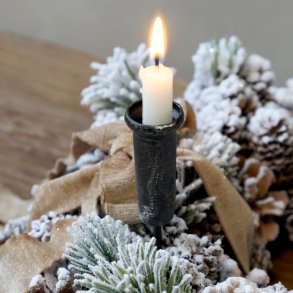 Chic Antique, Lysholder til kertelys med spyd, antique sort