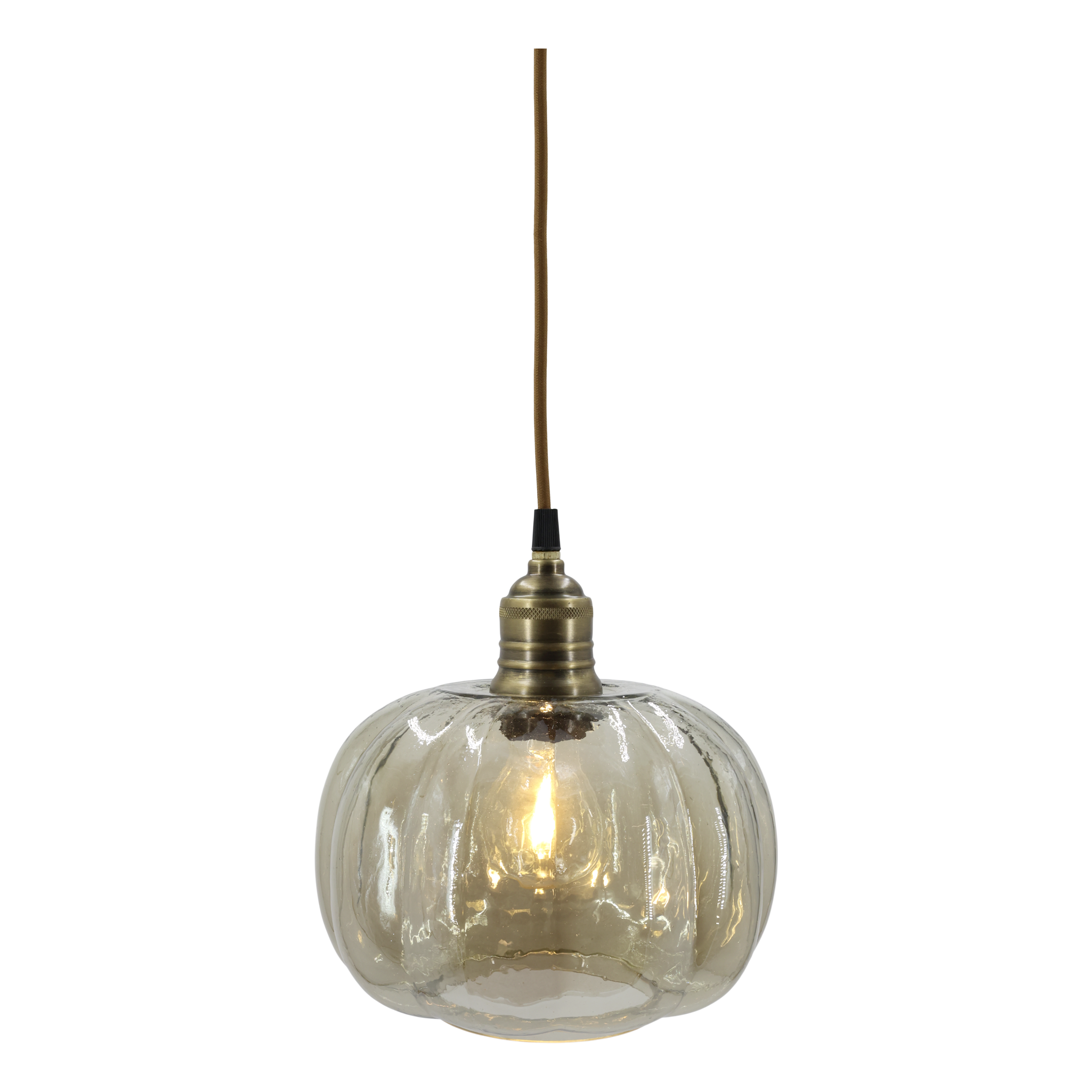 Chic Antique, Lampe med messingtop, H18/�17 cm