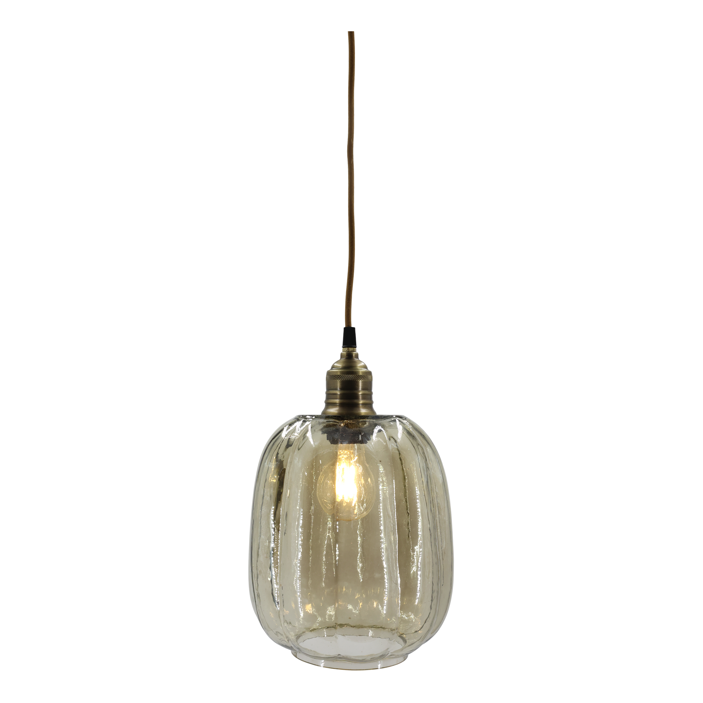 Chic Antique, Lampe med messingtop, H29/�19 cm