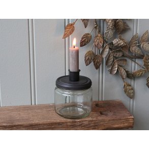 Chic Antique, Lysestage med holder - sort