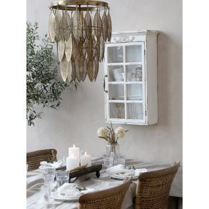 Chic Antique, Lampe med metal deko, messing