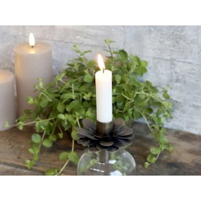 Chic Antique, Lysholder med blomst, messing