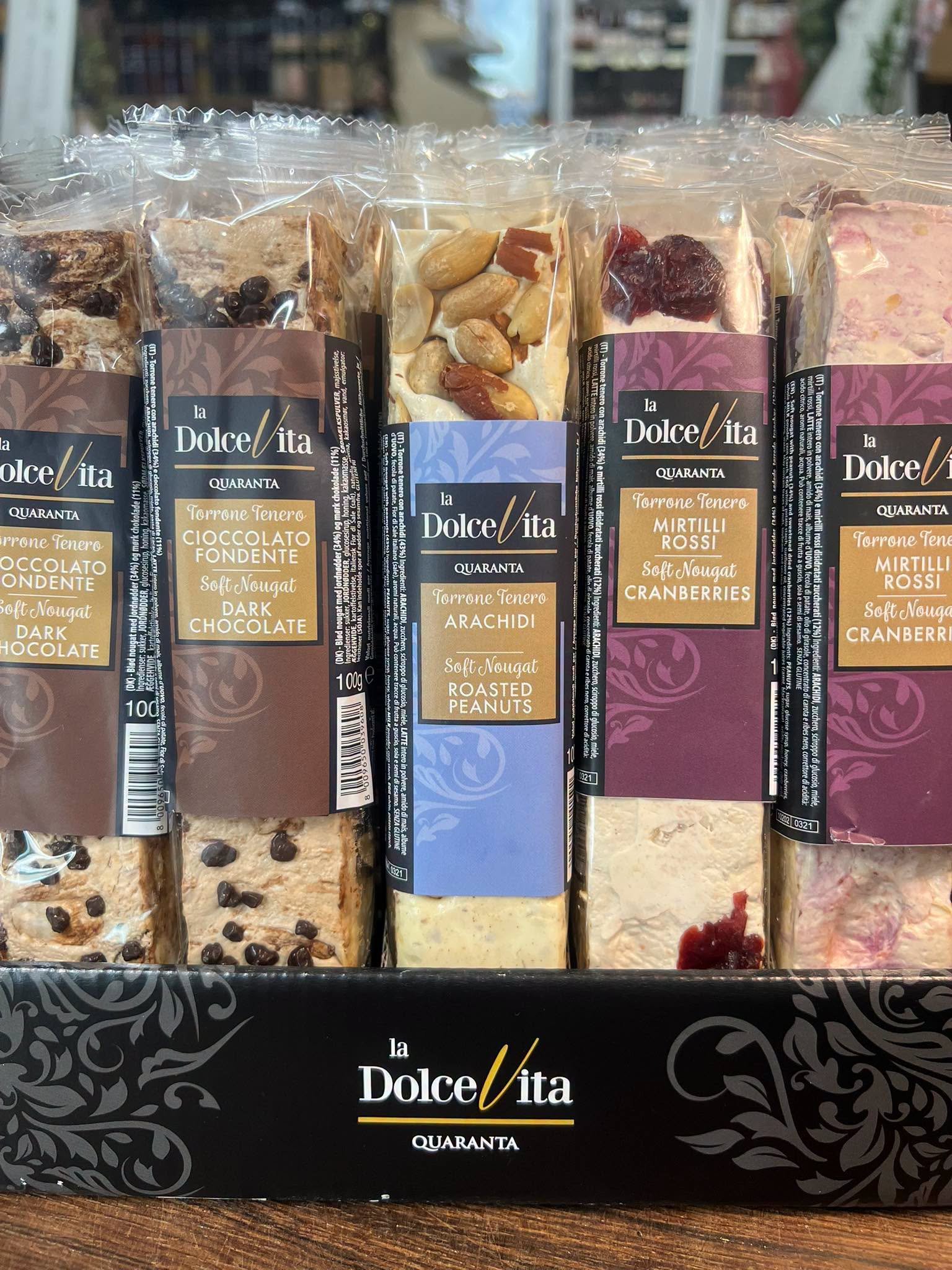 La Dolce Vita, Bl�d Nougat 100 g., ass. variant, pris pr. stk. - BEDST F�R 09/2026