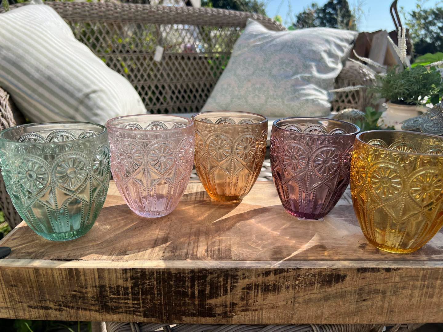 Saint-�milion Glas med m�nster, 330 ml., kasse med 5 stk. glas.