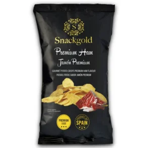 Snack gold, Spanske Gourmet chips med skinke, 125g.