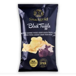 Snack gold, Spanske Gourmet chips med sort trffel, 125g.