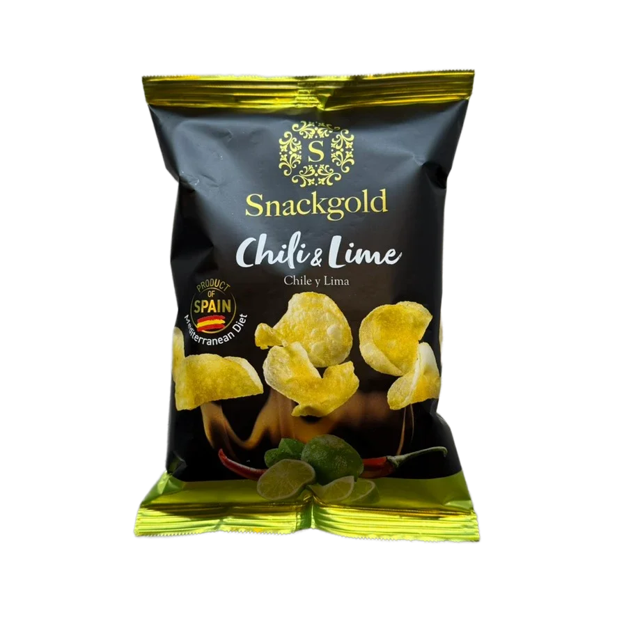 Snack gold, Spanske Gourmet chips med med Chili & Lime, 125g. - BEDST F�R 17/6-26