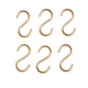 Speedtsberg, S-krog 6 cm, 6stk polybag metal, mat guld