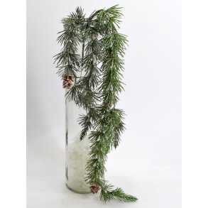 DEKO FLORALE, Kunstig gran med kogler, 60cm, hvidkalket
