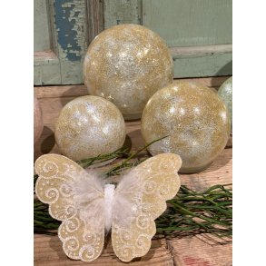 La Vida, Glaskugle med timer, gul, med LED