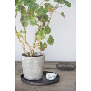 Ib Laursen, Lysbakke med kant, sort, 22 cm.