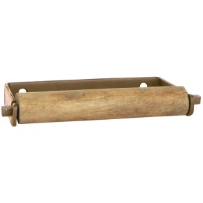 Ib Laursen, Toiletpapirholder med trrulle, messingfarve