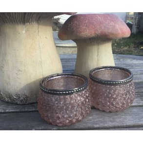 Clayre & Eef, Fyrfadsstage, lyserd, 8x6 cm.