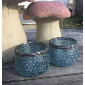 Clayre & Eef, Fyrfadsstage, bl, 8x6 cm.