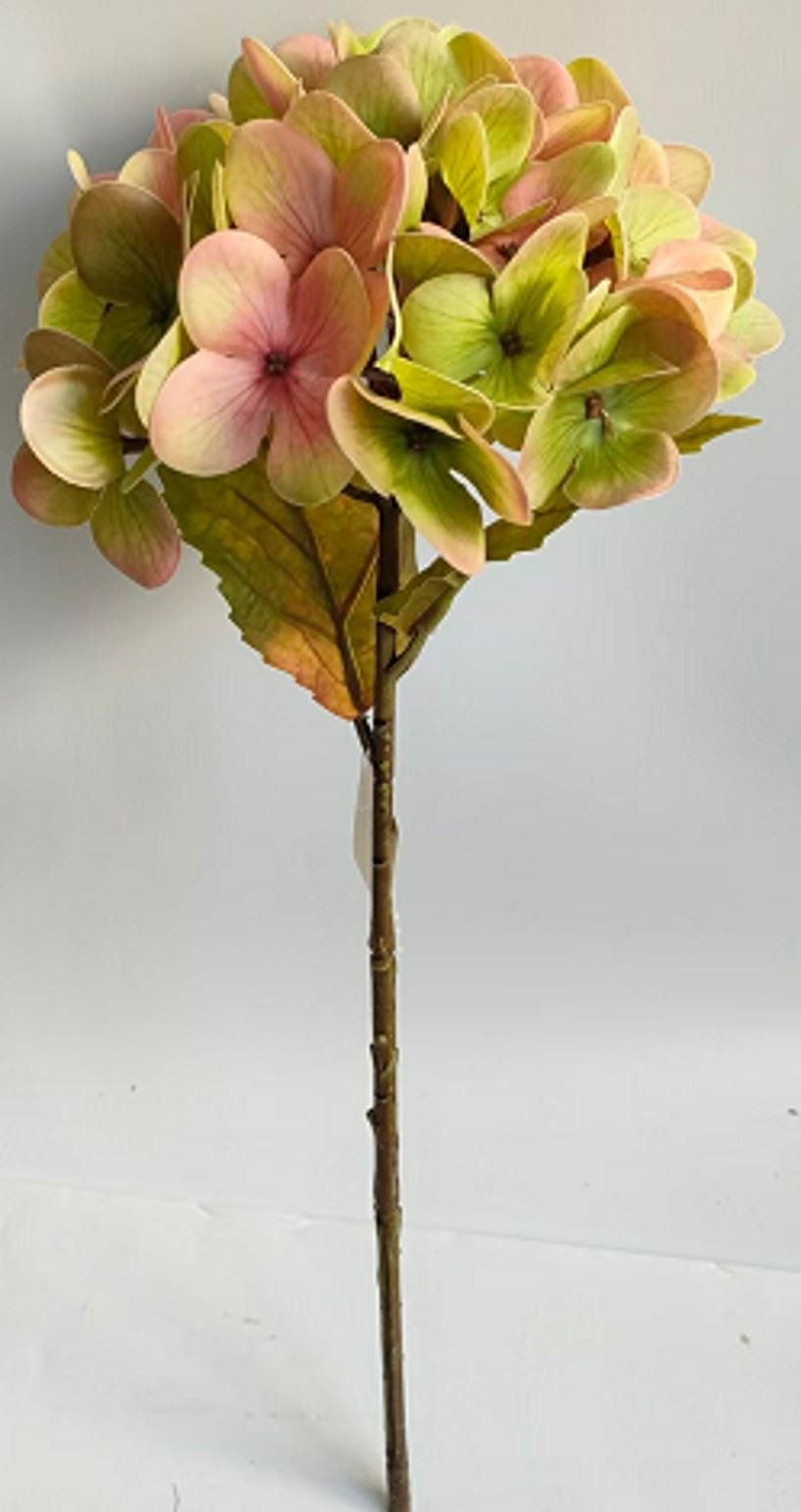 La Vida, Silkeblomst, Kunstig hortensia, H46 cm, lyser�de nuancer