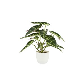 La Vida, Kunstig plante, Alocasia, H28, Broget