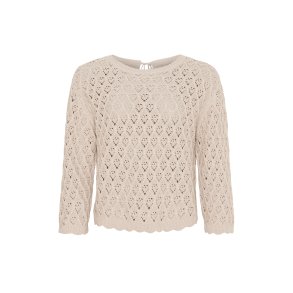 Anne-Mi (Femme Facon), Vita strikket bluse, stvet beige rose