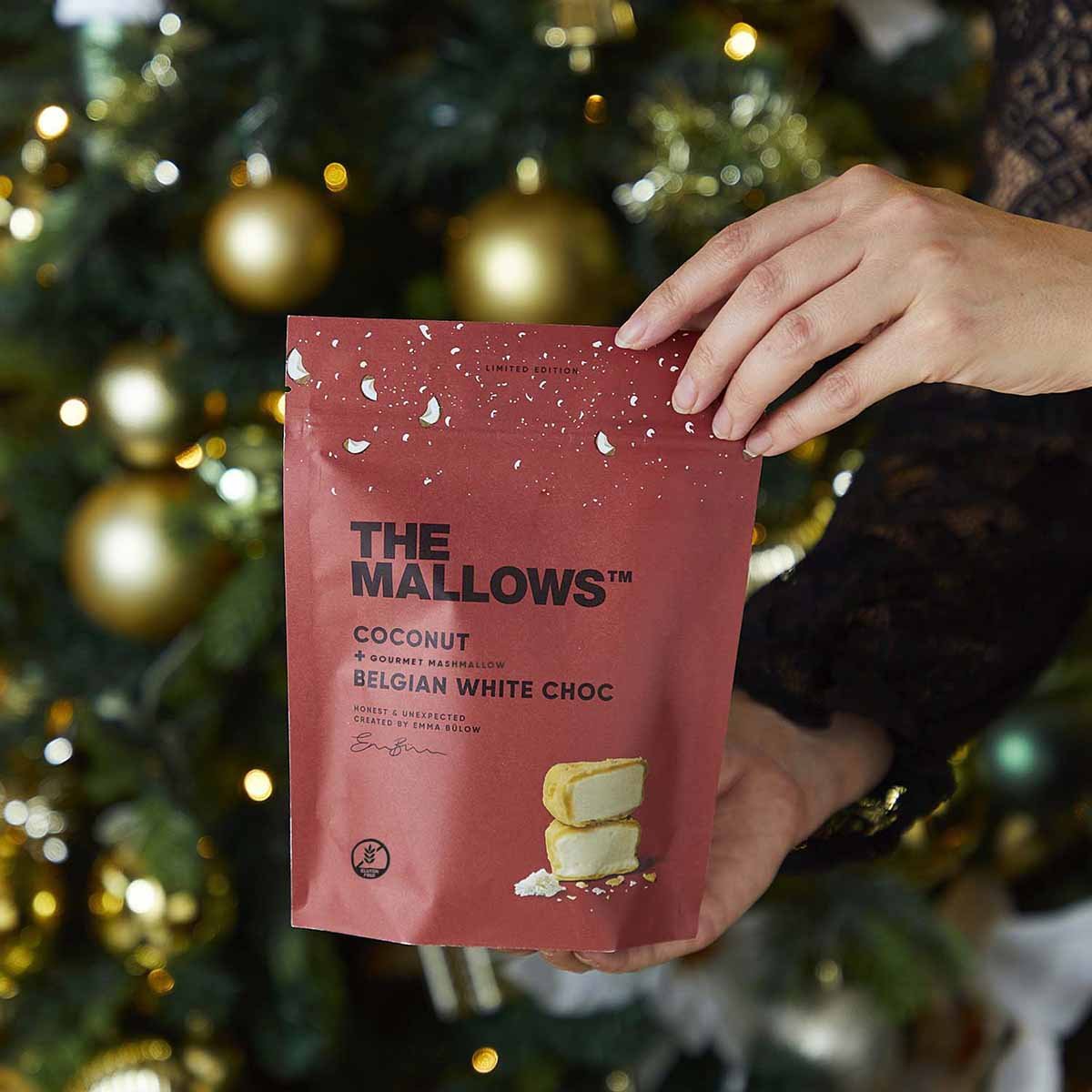 THE MALLOWS, Kokos og hvid chokolade, 90g.