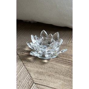 Speedtsberg, Fyrfadsstage blomst, D12 x5cm, klar