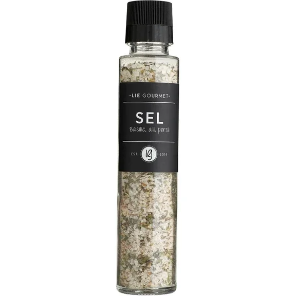 Lie Gourmet, Kvrn, salt, basilikum, hvidlg og persille 250 g.