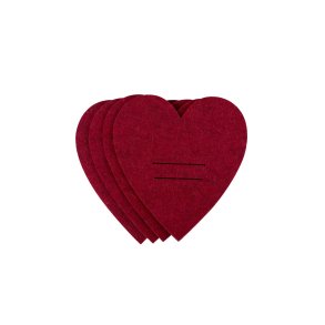 La Vida, Hjerte, bestikholder, r�d, s�t med 4 stk. 