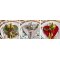 La Vida, Hjerte, bestikholder, r�d, s�t med 4 stk. 