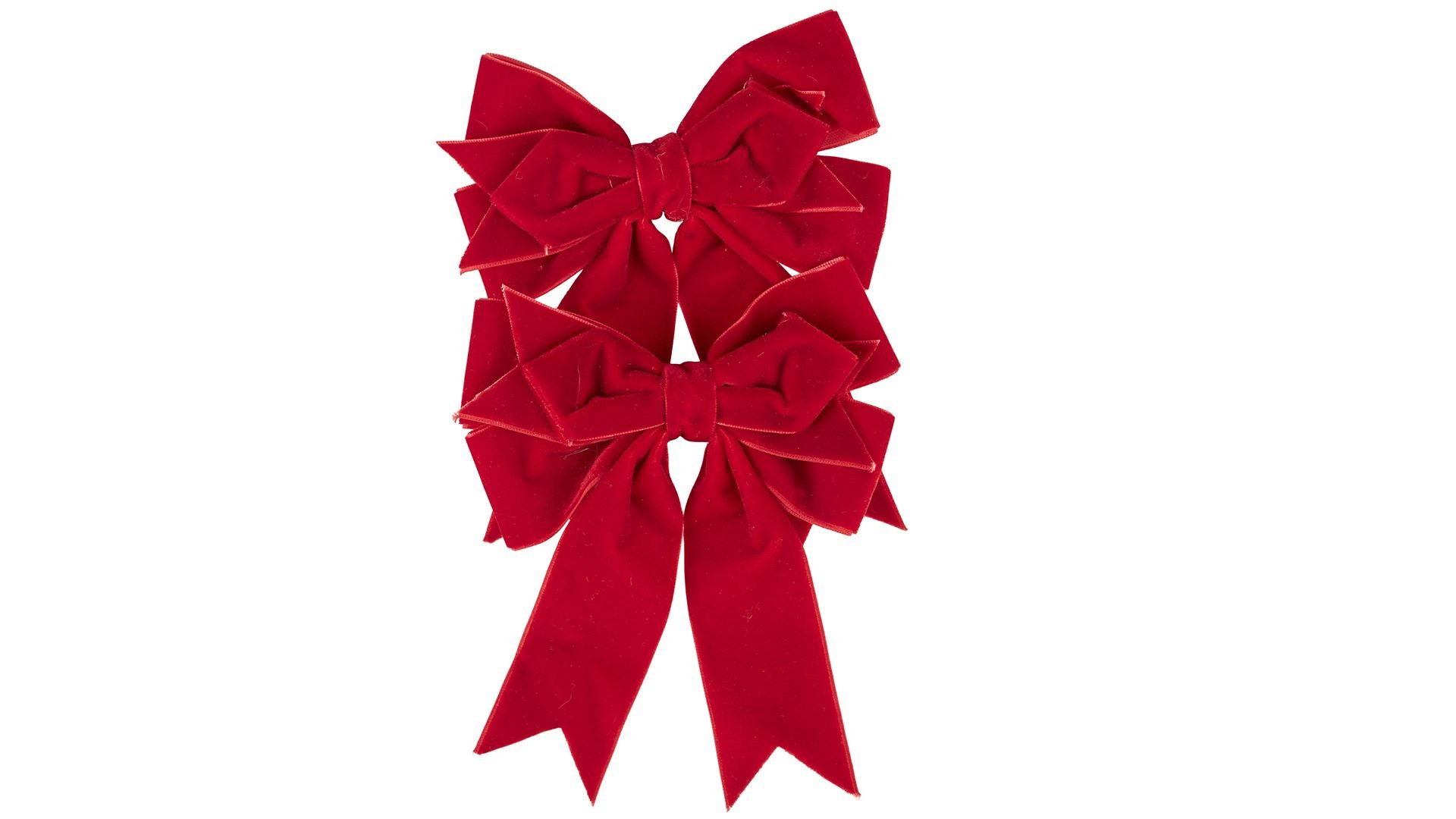 La Vida, Sl�jfe, Velour, S�t med 2 stk., 15 cm, R�d