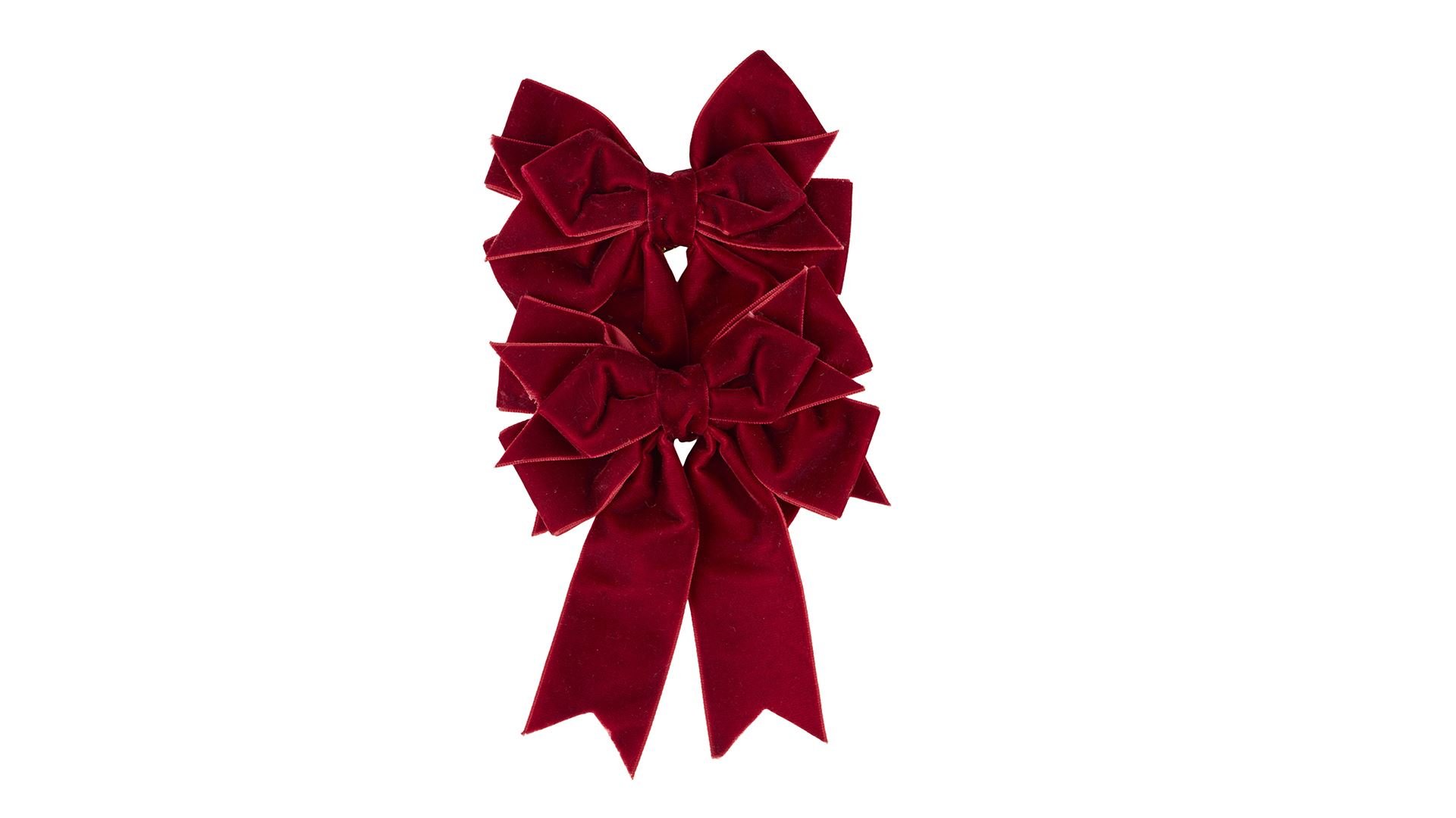 La Vida, Sl�jfe, Velour, S�t med 2 stk., 15 cm, Bordeaux