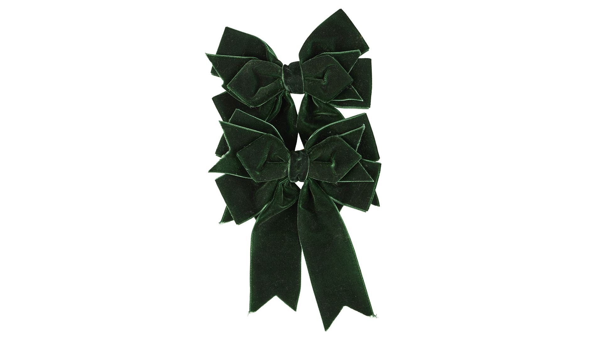 La Vida, Sl�jfe, Velour, S�t med 2 stk., 15 cm, Gr�n