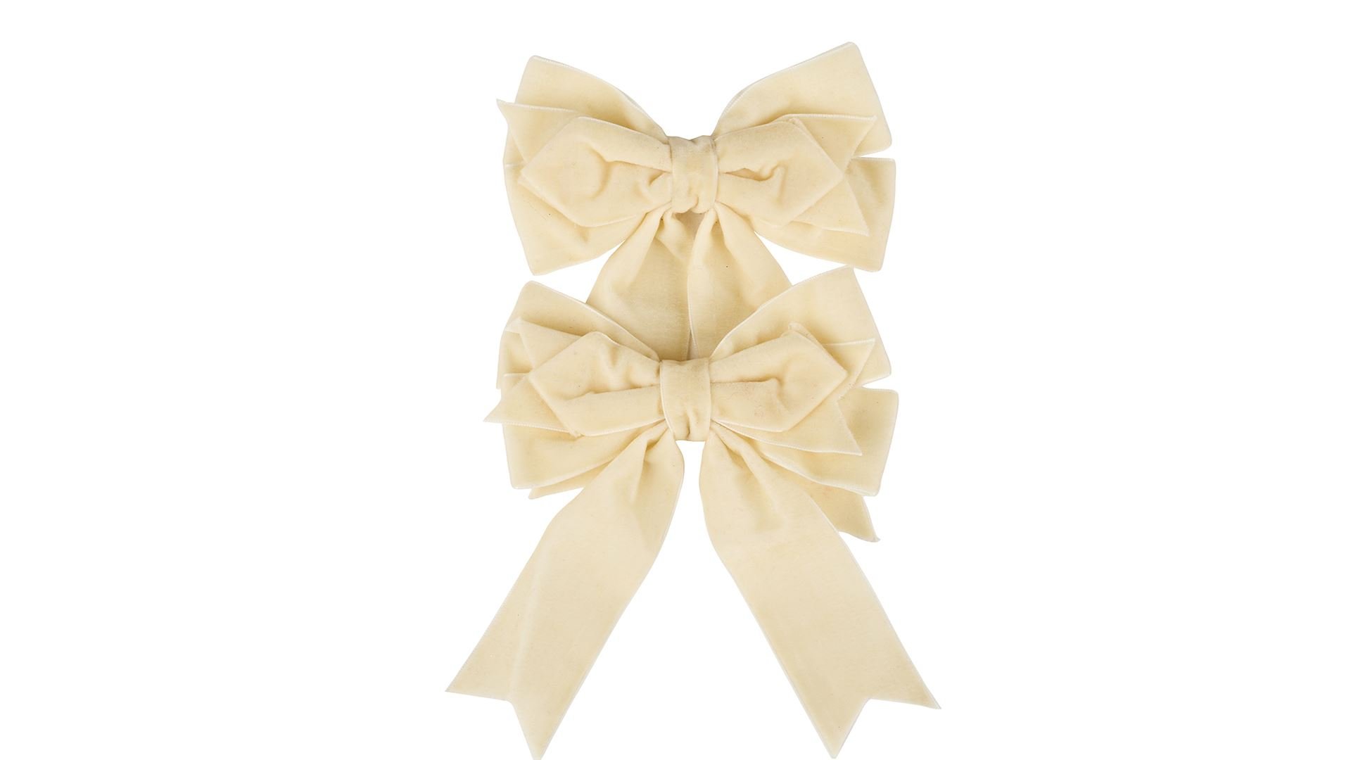 La Vida, Sl�jfe, Velour, S�t med 2 stk., 15 cm, Cream