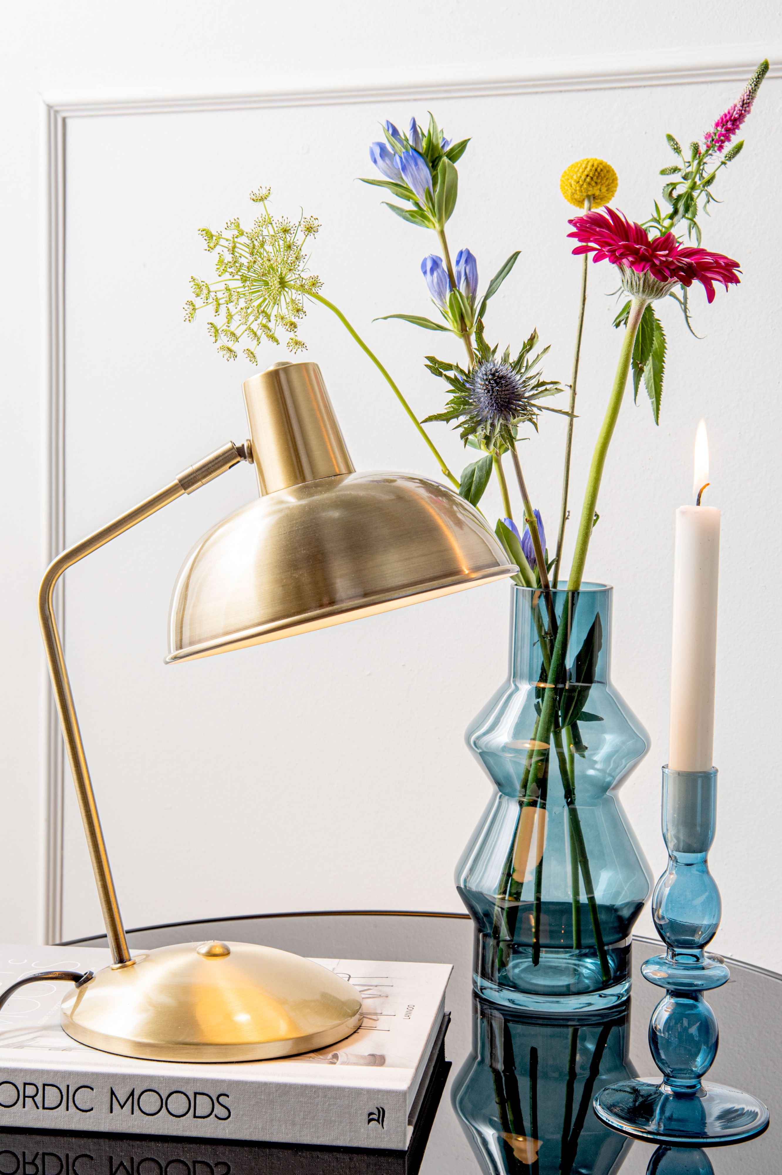 Columbine, Bordlampe, Hood, messing