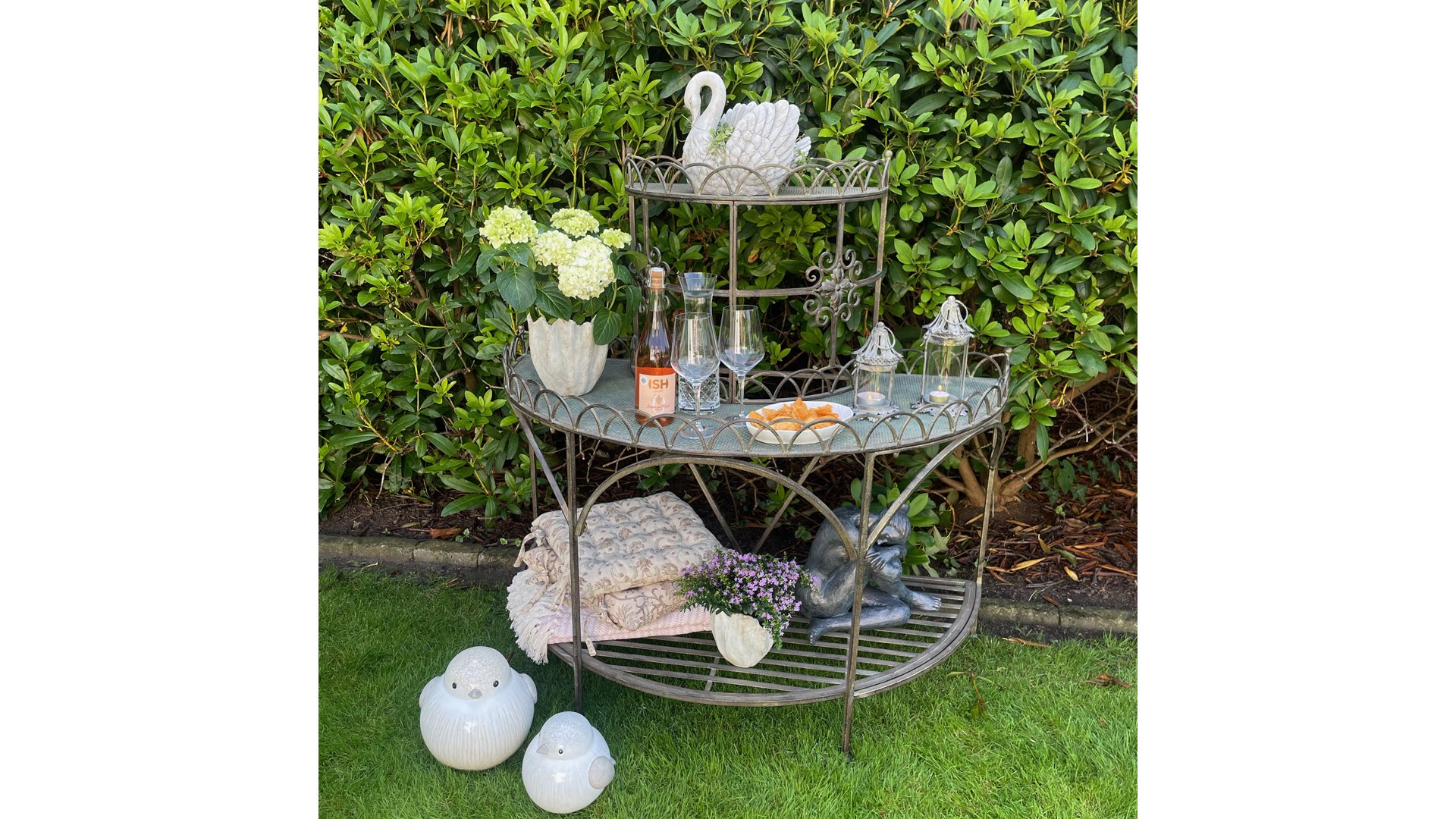 La Vida,  Potte Etagere, Antik metal