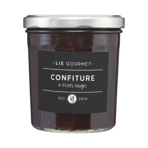 Lie Gourmet, Marmelade, 4 rde frugter, 370 g. 