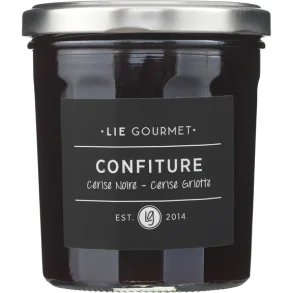 Lie Gourmet, Marmelade,  kirsebr, 350 g. 