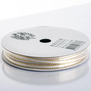 Brink Nordic, Bnd guldkant, hvid, 2,5 m