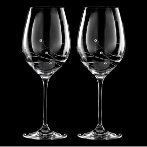 Matrivo, Rdvinsglas med Swarovski krystaller, 2 stk., Clio