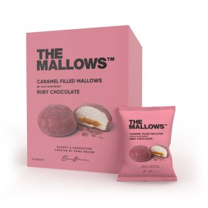 THE MALLOWS, Caramel filled mallow, Ruby Chocolate box 5 stk.