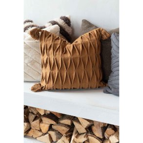 Fondaco, SORAYA, Pude med fyld, Cognac, 48 x 48 cm.