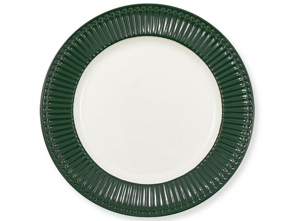 GreenGate, Middagstallerken, 26,5 cm., Alice, Gran-grn