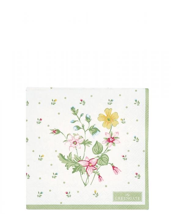 GreenGate, Serviet (lille) med blomster, Fiola
