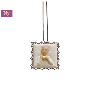 Willow Tree, Heart of gold, metal-ornament, 4 cm