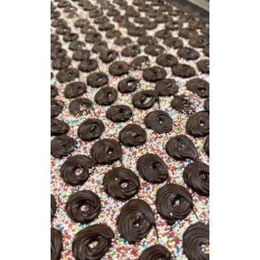 Chokolenten, Harlekin ringe, m�rk chokolade med tivolikrymmel, ca. 100 g