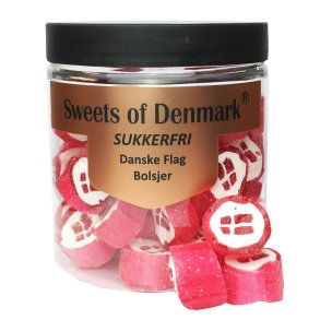Sweets of Denmark, Hndlavet Bolcher, Sukkerfri, Tillykke, Dansk flag