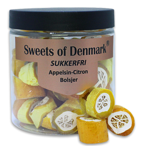 Sweets of Denmark, Hndlavet Bolcher, Sukkerfri Appelsin-Citron Bolsjer