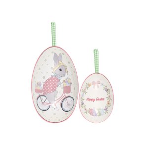 GreenGate, Pskeg (st med 2 stk) i tin, Cilja, hvid