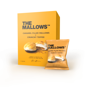 THE MALLOWS, Caramel filled mallow, Crunchy toffee box 5 stk.