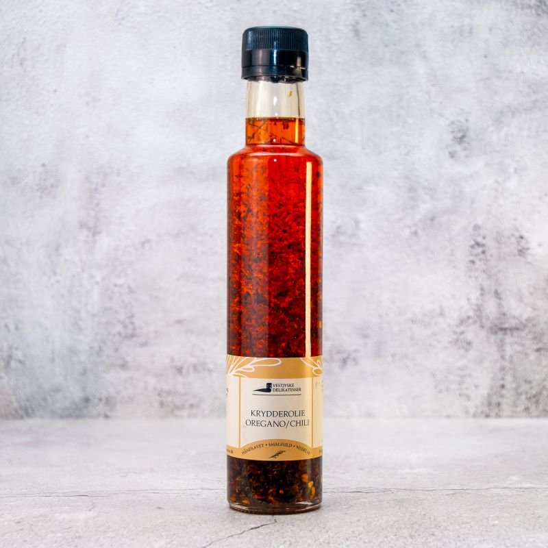 Vestjysk Delikatesser, Krydderolie, Oregano/Chili, 250 ml