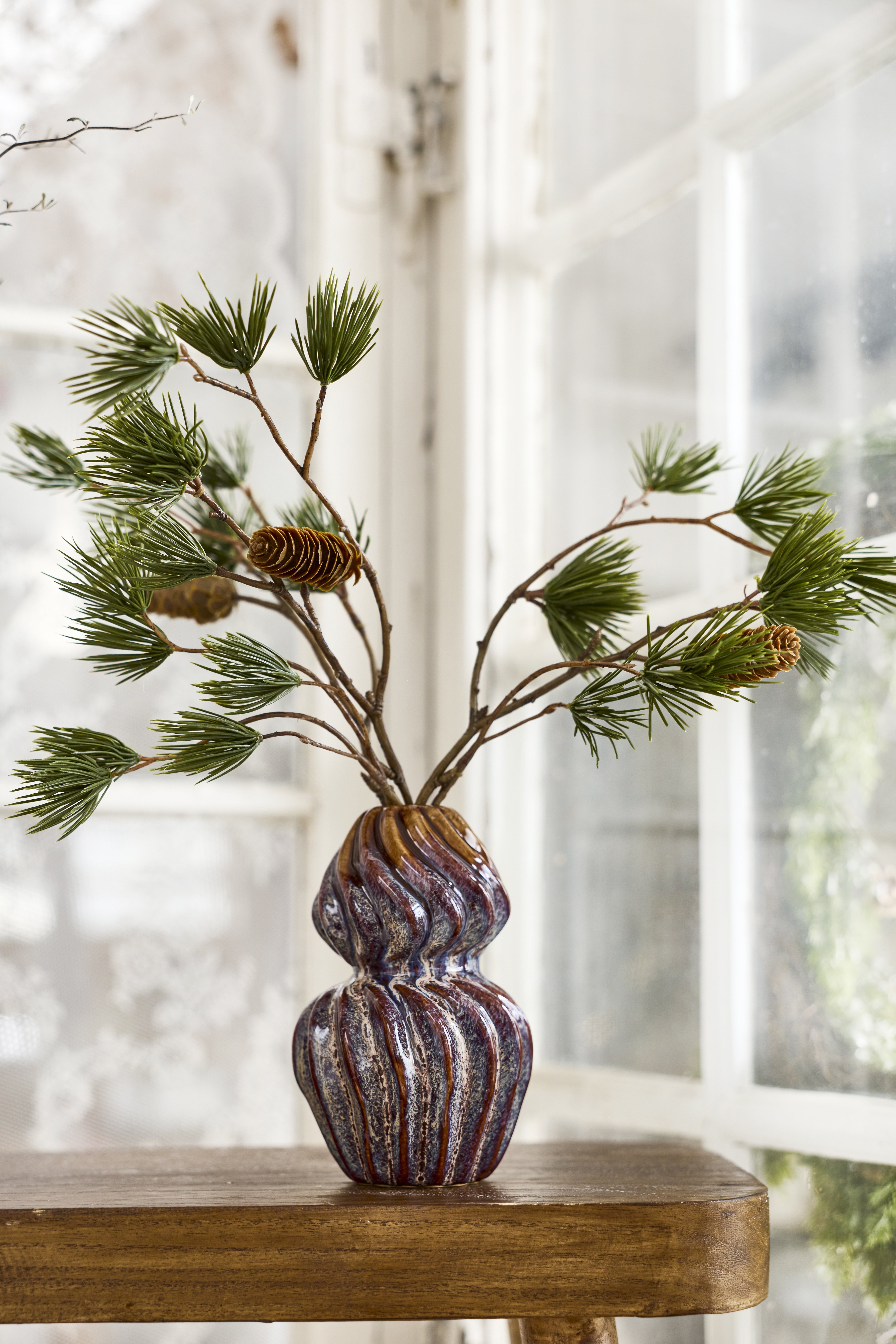 La Vida, Silkeblomst, Pinewood/kogle, 3 stk., 50 cm.