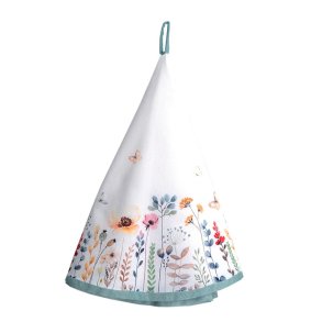 Clayre & Eef, Viskestykke 80cm, blomster (vilde)